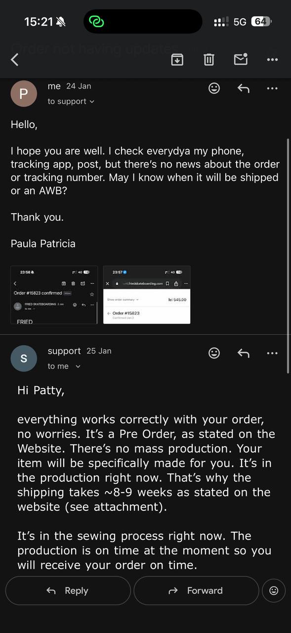 FRIED Skateboarding order